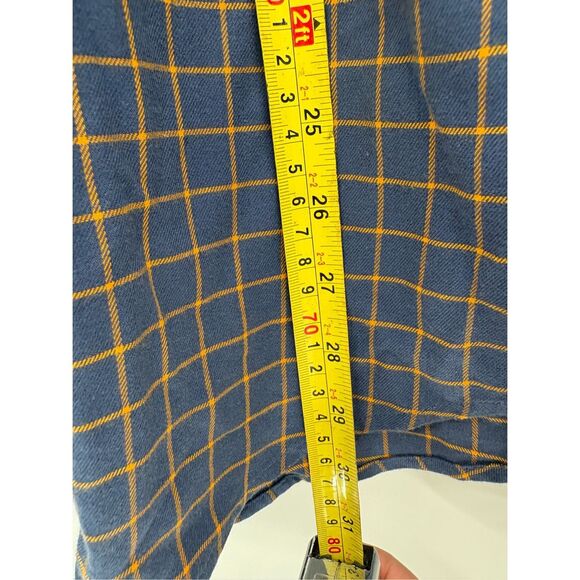 Johnnie O Button Down Flannel Shirt Men Medium Blue Plaid Pipeline Murphy New - Picture 6 of 11